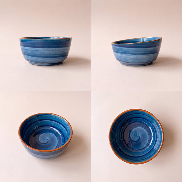 6 inch  Curved Cut Bowl ( Indigo )