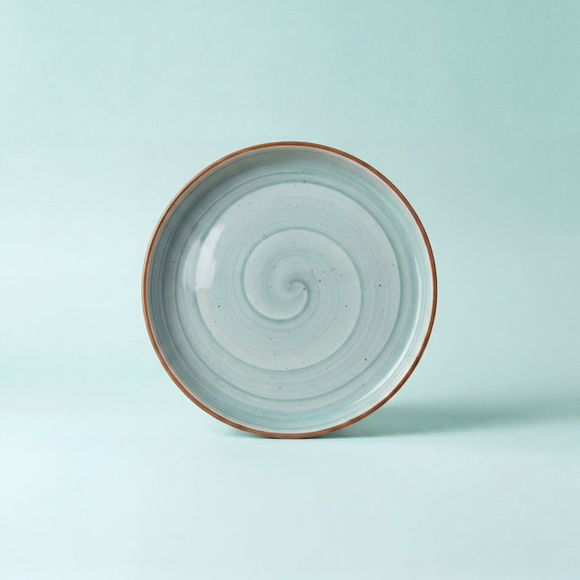 8 inch Deep Classic Plate ( Teal Colorline )