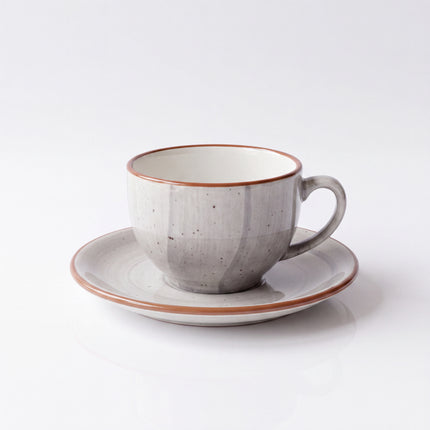 Tea Set - 15 Pieces - ( Grey Colorline ) (SS)