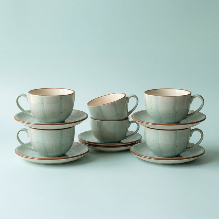 WM Cup Saucer Set ( Breeze ) ( 220 ml ) ( 6 Cups 6 Saucers )