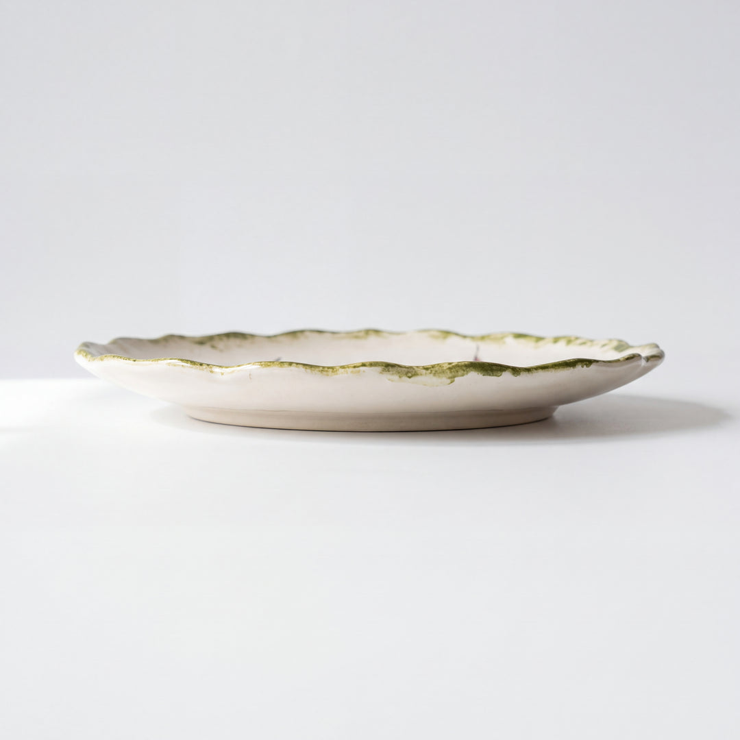 10 inch Petal Edge Plate ( Radish Roots )