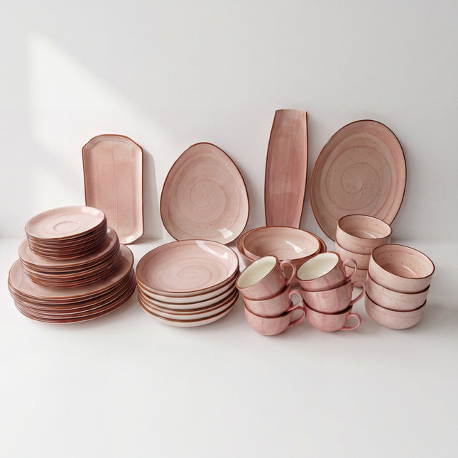 42 Pieces Dinner Set ( 6 Persons ) ( Pink Colorline )
