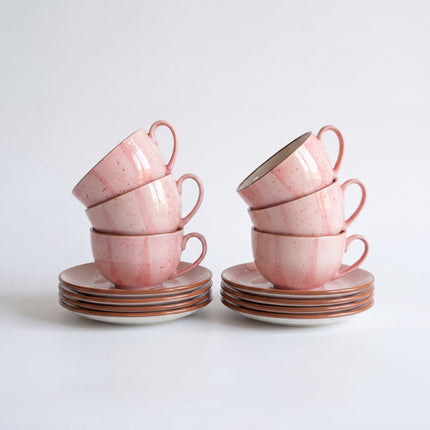 42 Pieces Dinner Set ( 6 Persons ) ( Pink Colorline )