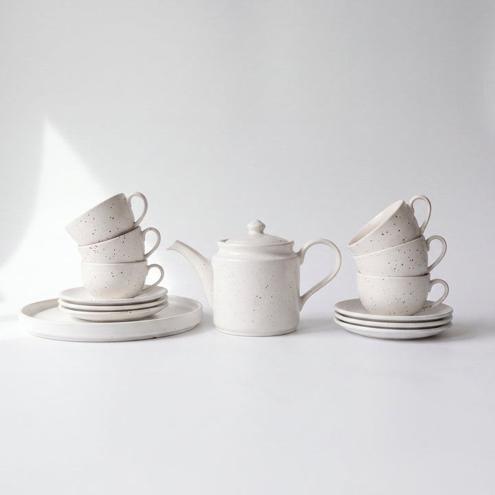 Tea Set - 15 Pieces - ( Snow Cocoa )