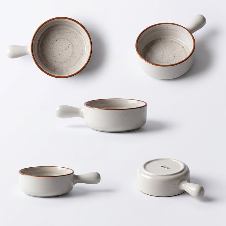 6 inch Classic Bowl with Handle ( Ash ) ( 540 ml )