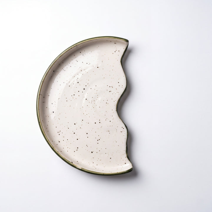 10 inch Half Classic Plate ( Outer Dark Green Colorline )