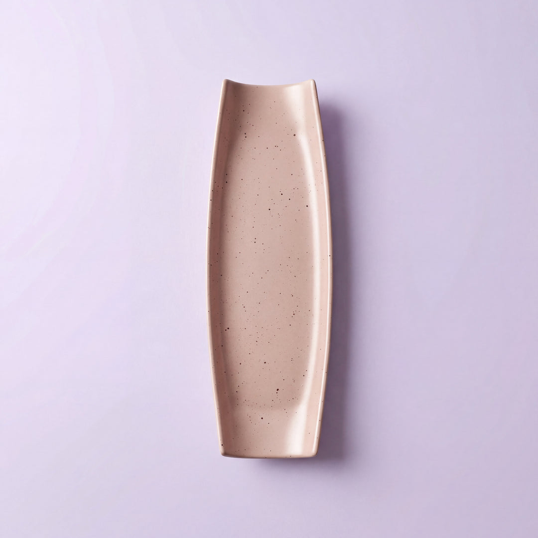 Curved Sushi Platter 14"x4" ( Old Rose Matte )