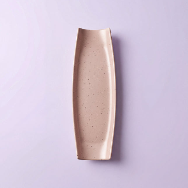 Curved Sushi Platter 14"x4" ( Old Rose Matte )