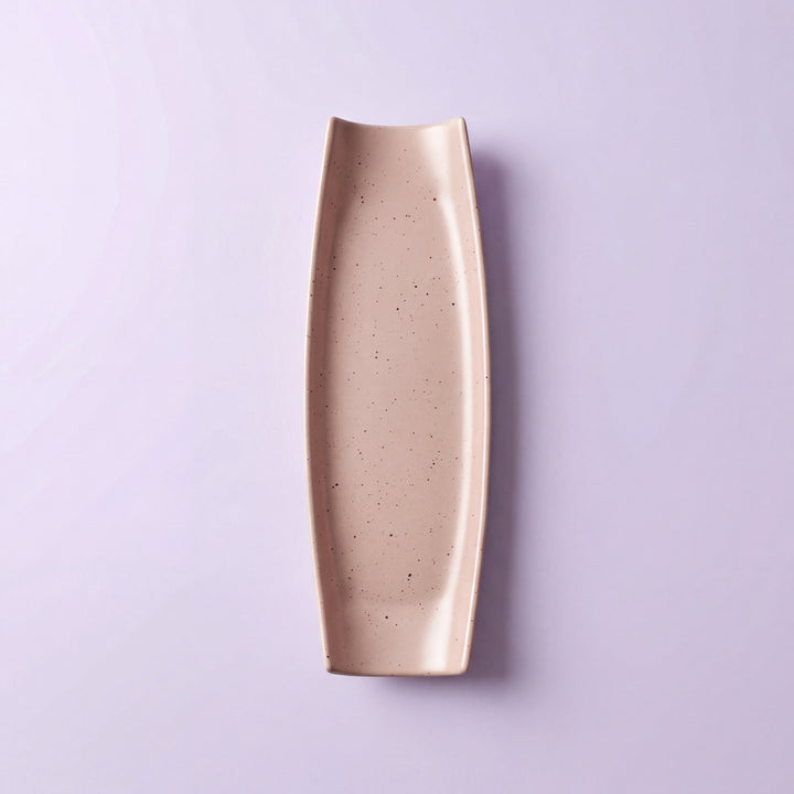 Curved Sushi Platter 14"x4" ( Old Rose Matte )
