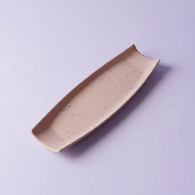 Curved Sushi Platter 14"x4" ( Old Rose Matte )