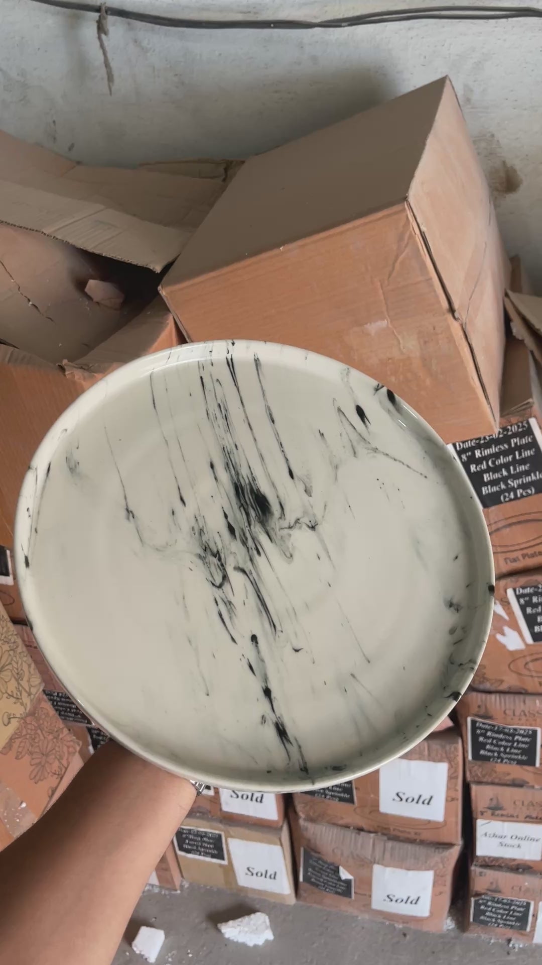 Leftover 12 inch Classic Plate ( Black Marble )