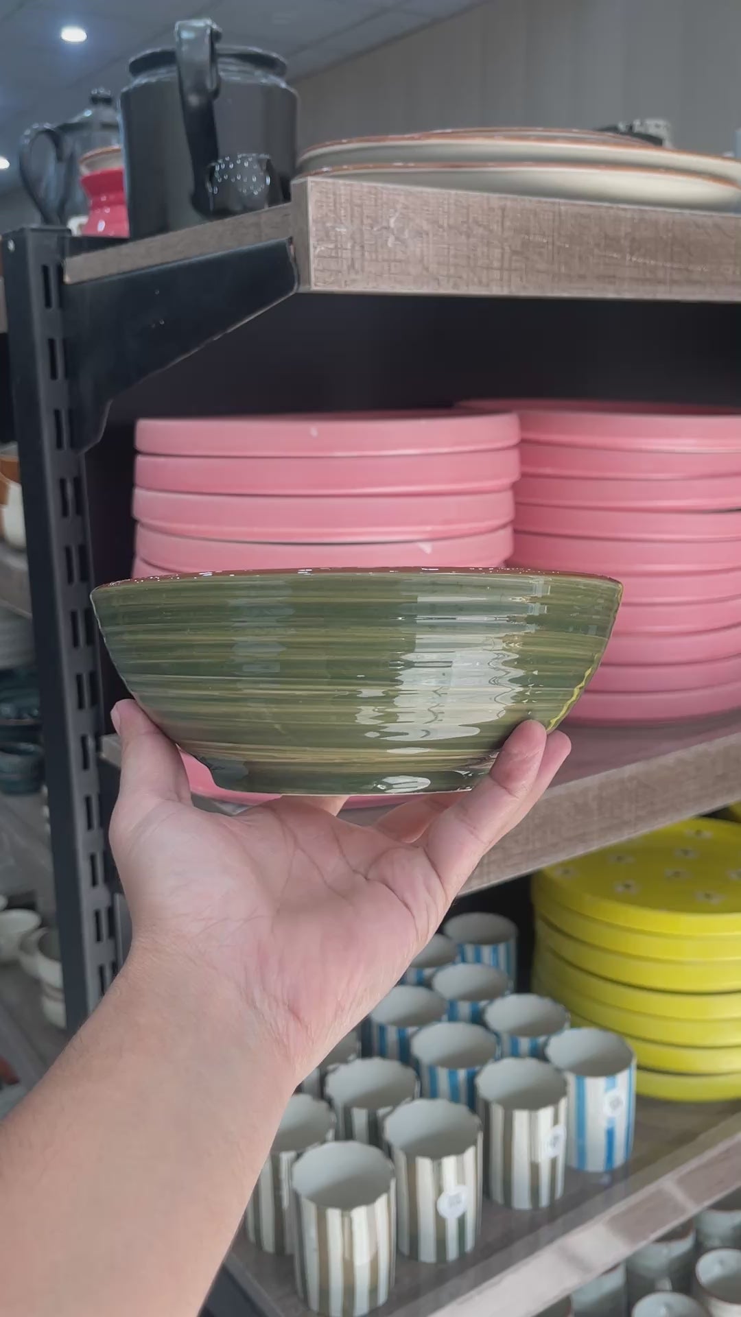 Leftover 7 inch Ripple Bowl ( Dark Green Colorline )