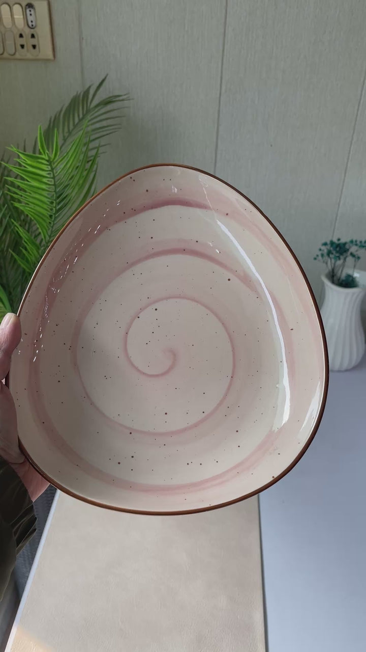 Leftover 11"x9" Triangular Platter ( Rosewater )