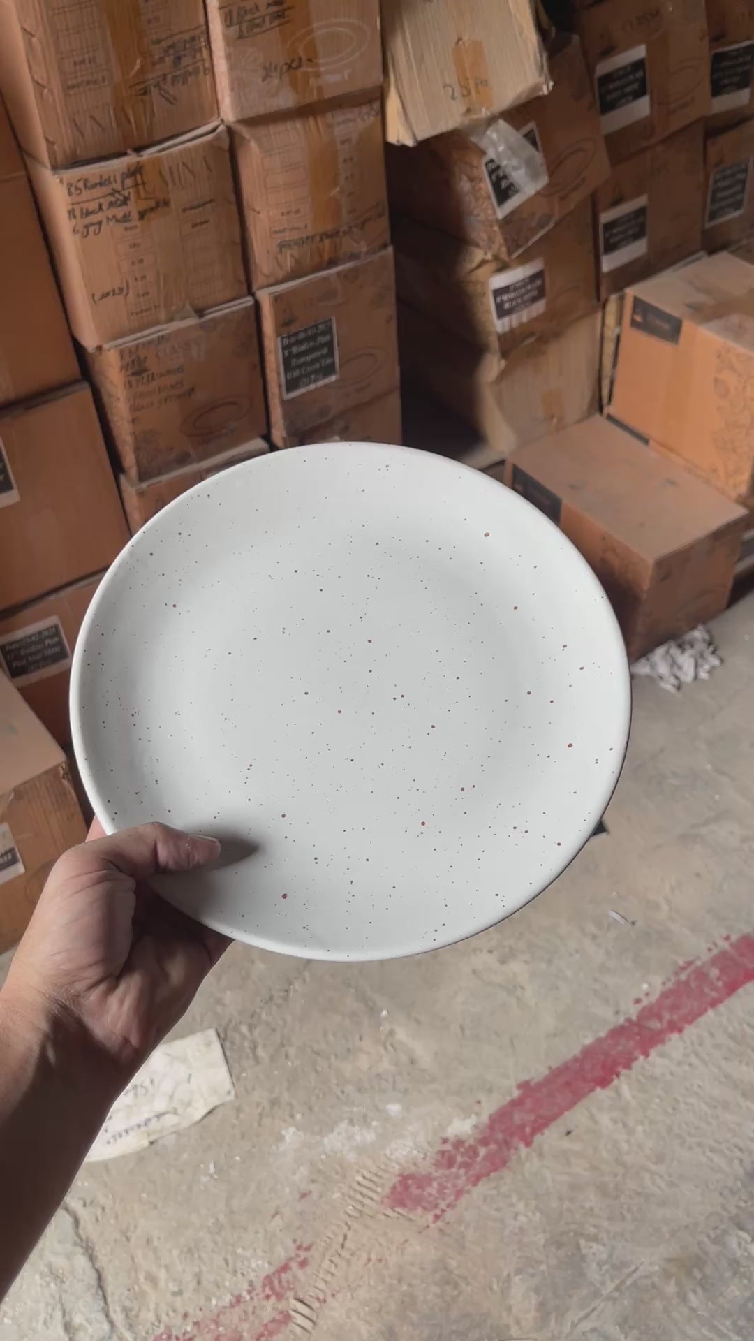 Leftover 10 inch Rimless Plate ( Snow Cocoa )