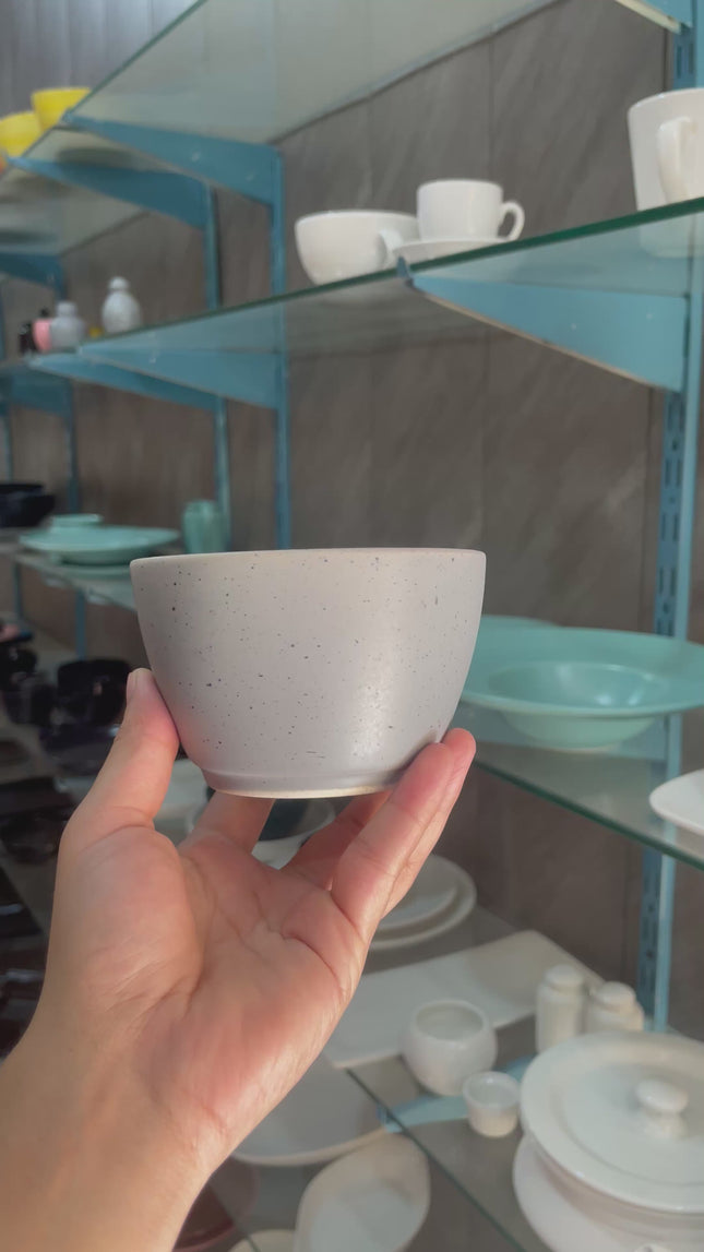 4.5" NV Bowl ( Grey Matte with Black Specks )