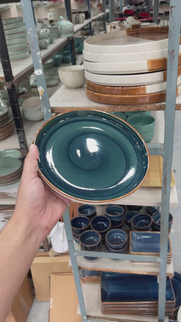 Leftover 8 inch Lite Classic Plate ( Peacock Green Colorline )