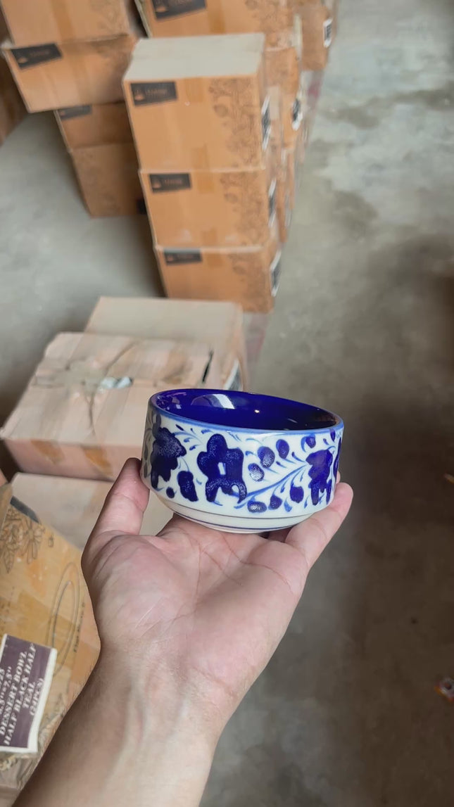 Leftover 4" soup Bowl ( Blue Pottery )
