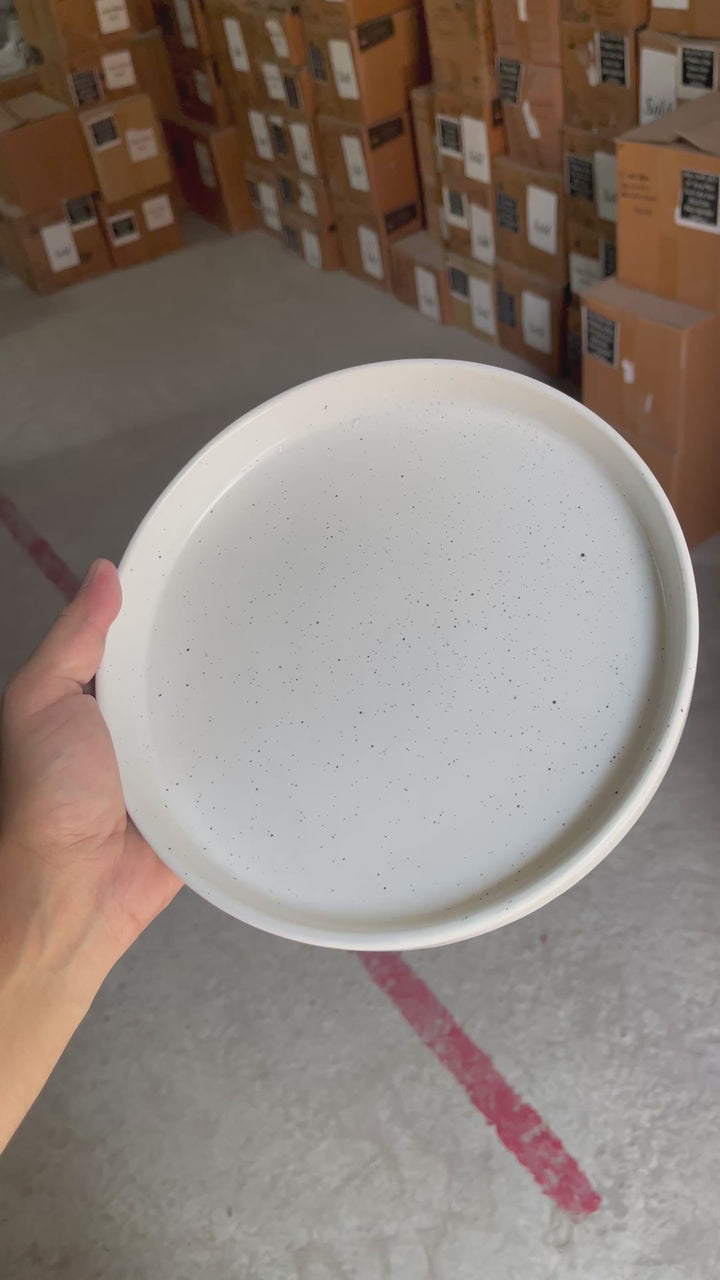 Leftover 8 inch Classic Plate ( Snow Onyx )
