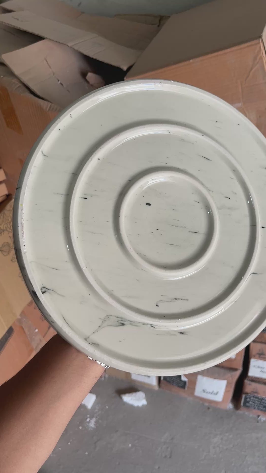Leftover 12 inch Classic Plate ( Black Marble )