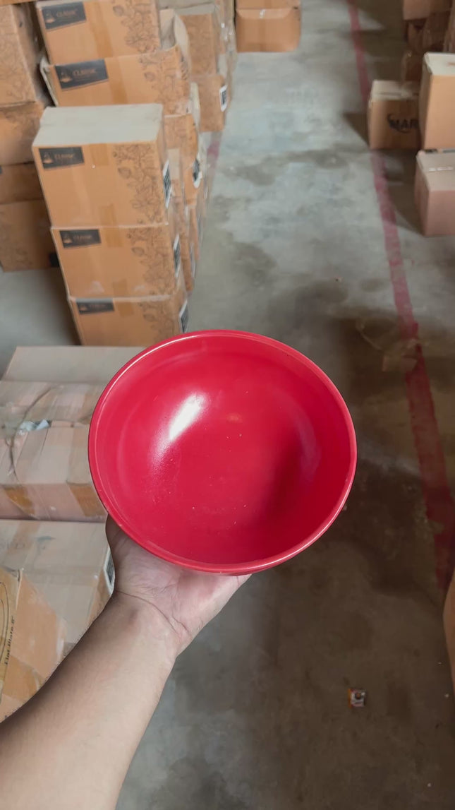 Leftover 7" Round Bowl ( Red Matte )
