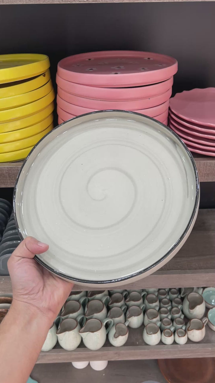Leftover 10 inch Classic Plate ( Ash with Black rim )