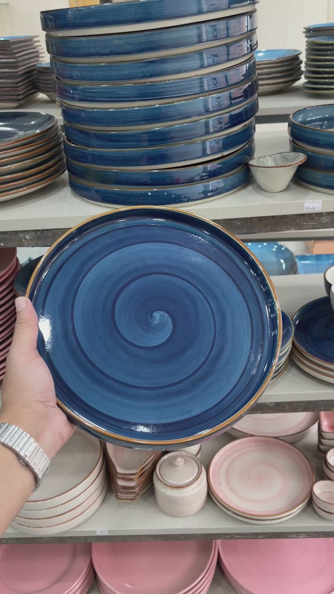 Leftover 8 inch Classic Plate ( Indigo )