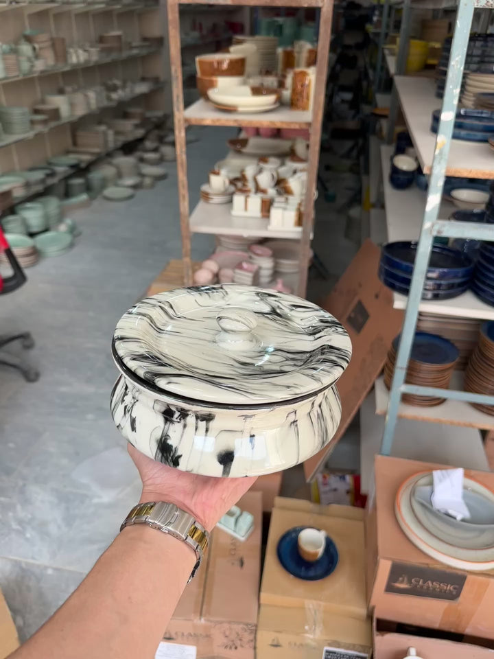 Leftover 8 inch Handi ( Black Marble )