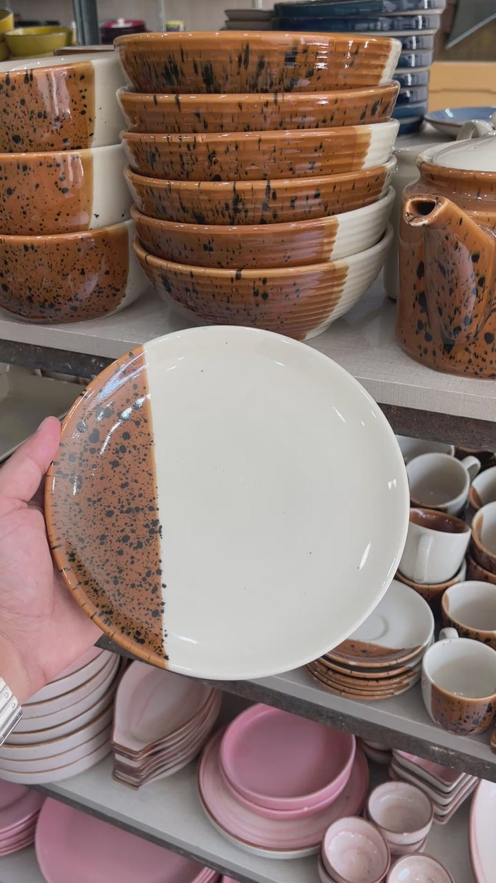 Leftover 8 inch Rimless Plate ( Sandstorm series )