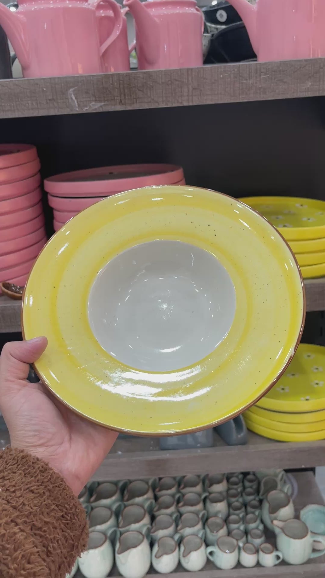 Leftover 9.5 inch Pasta Plate ( Yellow Colorline )