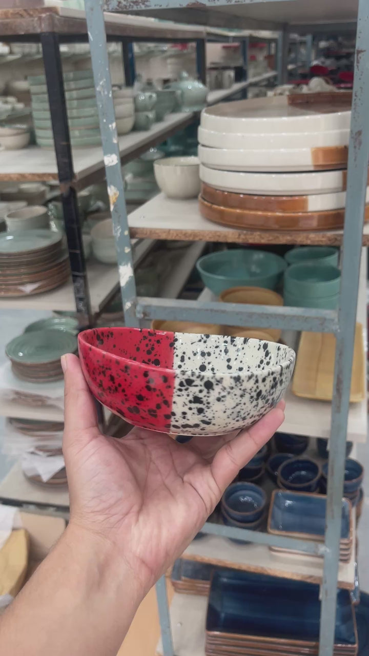 Leftover 6 inch Curved Bowl ( Red Eclipse )