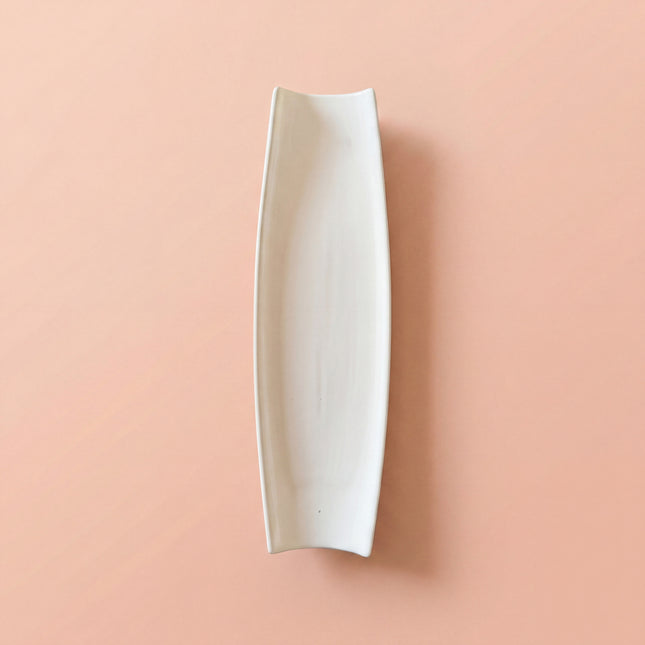 Curved Sushi Platter 14"x4" ( Glossy White )