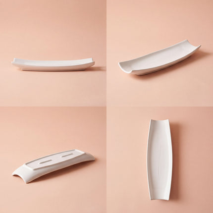 Curved Sushi Platter 14"x4" ( Glossy White )