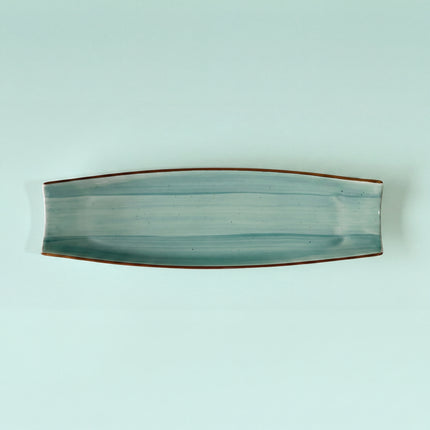 Curved Sushi Platter ( Teal Colorline )
