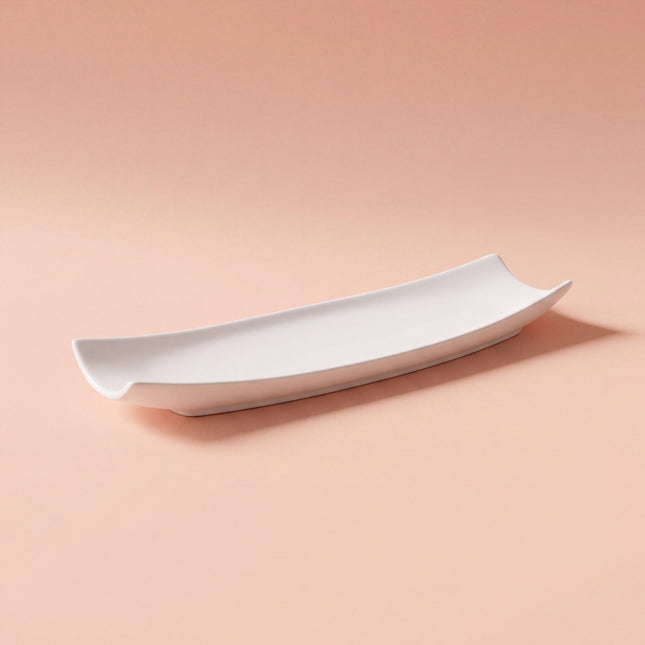 Curved Sushi Platter 14"x4" ( Glossy White )