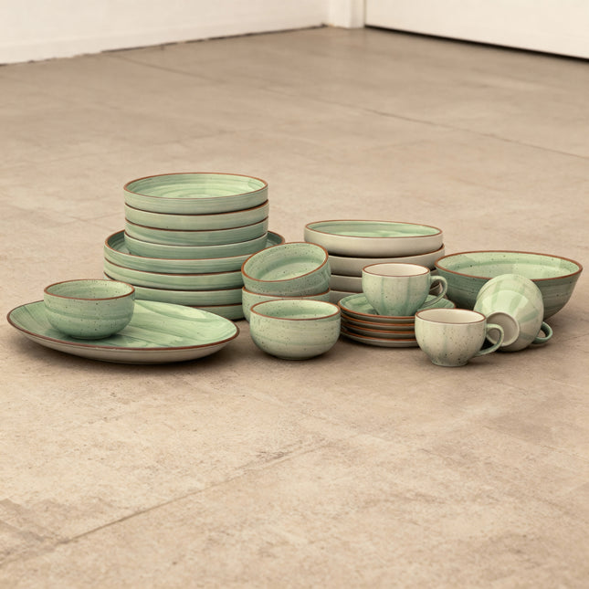 26 Pieces Dinner Set ( 4 Persons ) ( Teal Colorline )