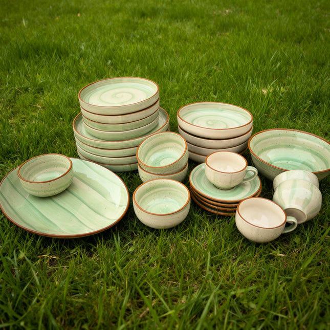 26 Pieces Dinner Set ( 4 Persons ) ( Teal Colorline )
